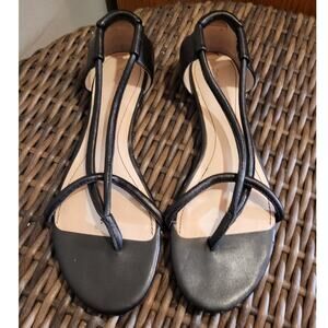 CALVIN KLEIN Womens Black Strappy Sandals Sz 8.5 Beachy Open Toe Classic Neutral